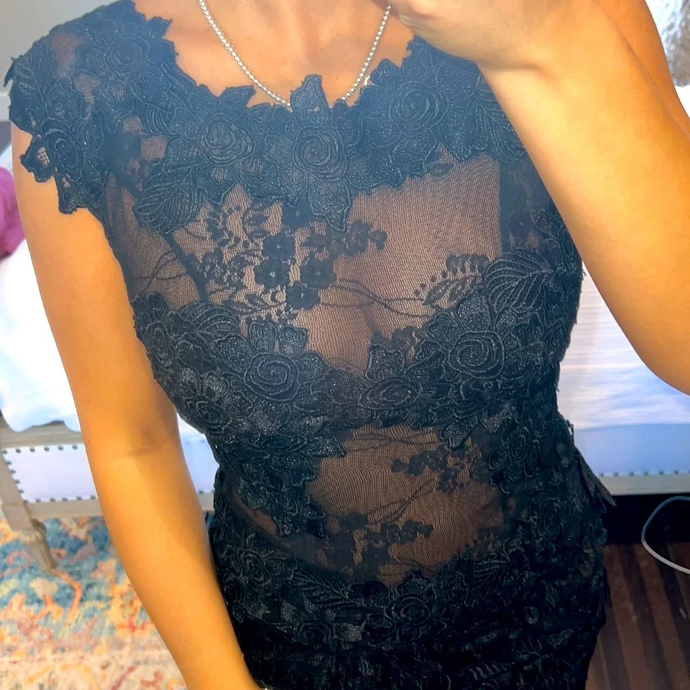 JADORE MINI FORMAL BLACK DRESS, very Elegant - Picture 3 of 5